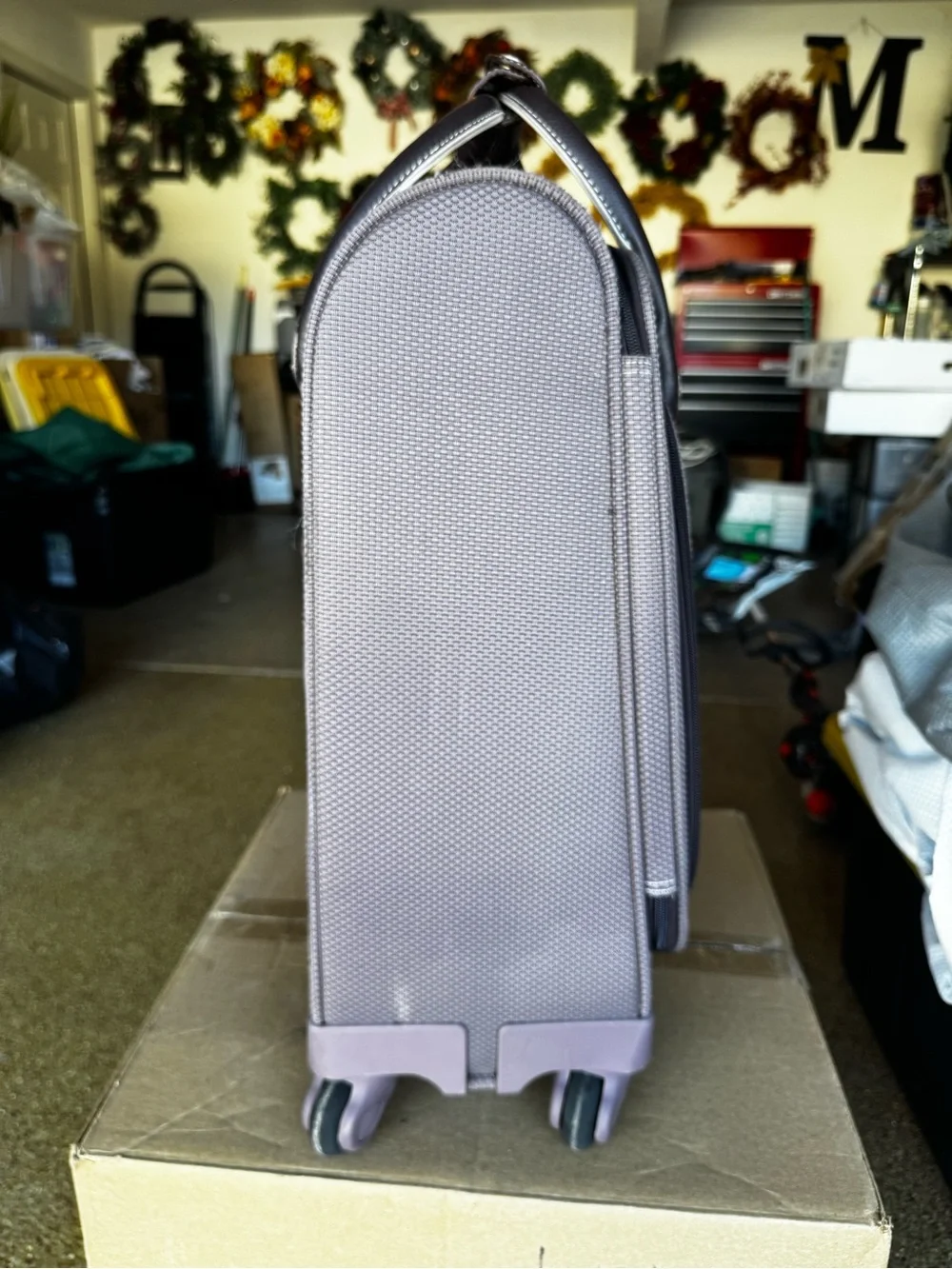 Vintage Samsonite Purple Carry-On Rolling Suitcase - Compact Travel Bag